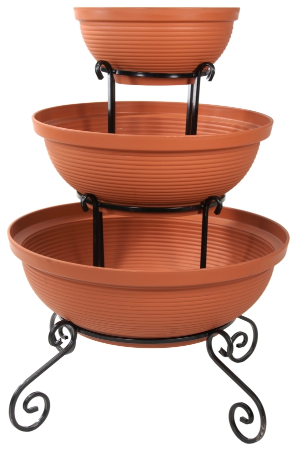 Stojan na květiny - kolumna se 3 miskami